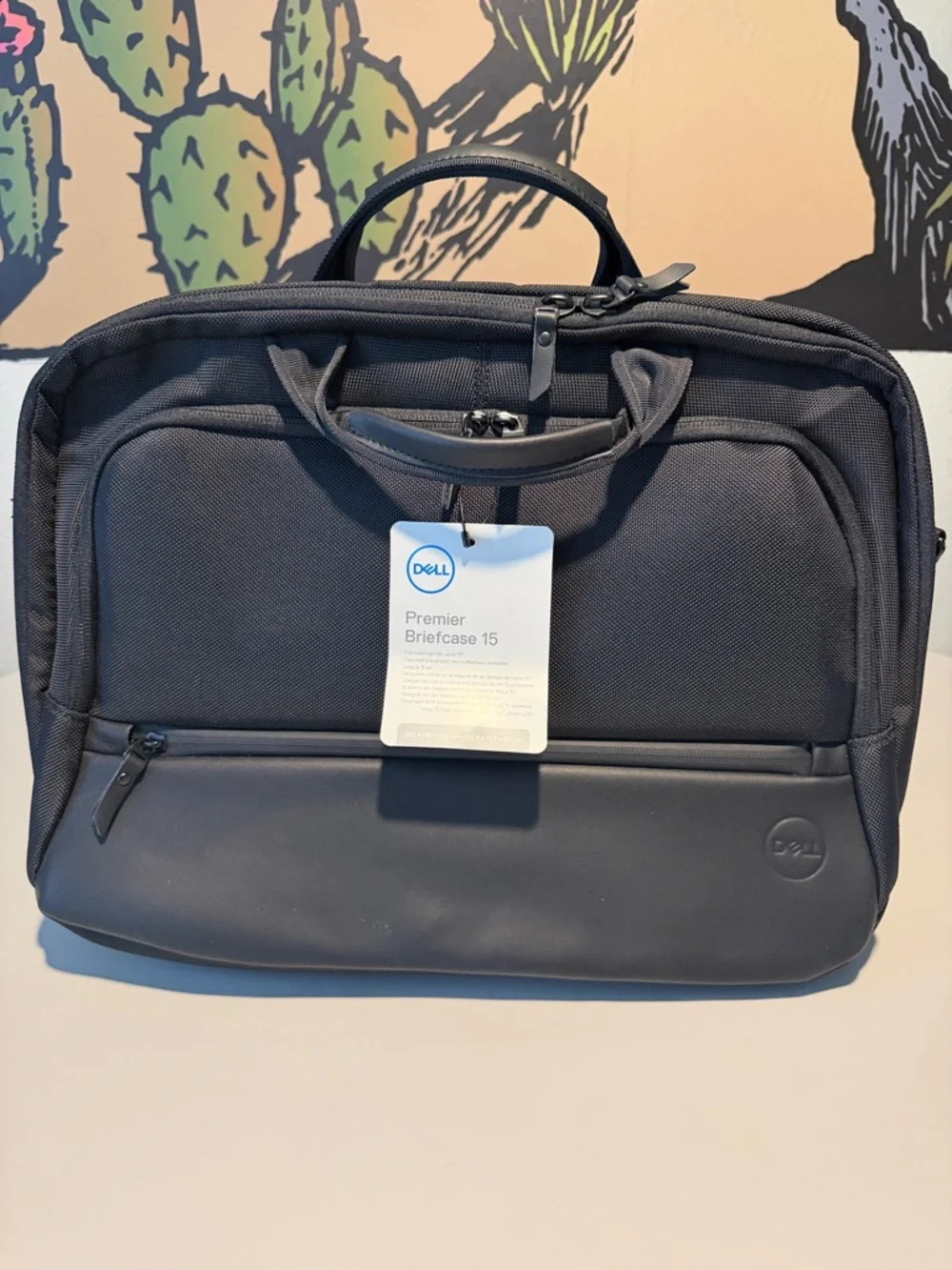 Dell Premier Briefcase 15 with carrying strap in Charcoal Black